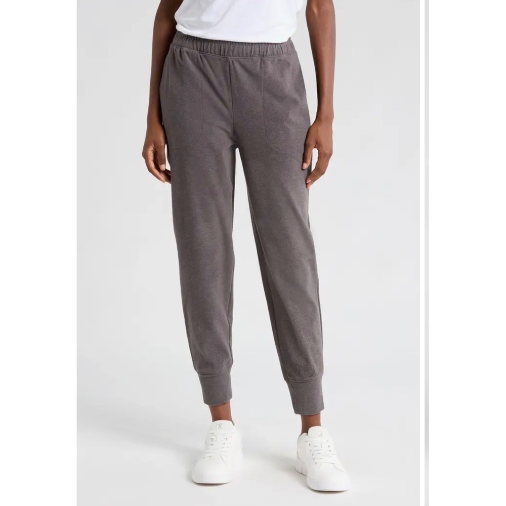 Varley Brushed‎ Rib Knit Slim Joggers Pants Gray Size Medium